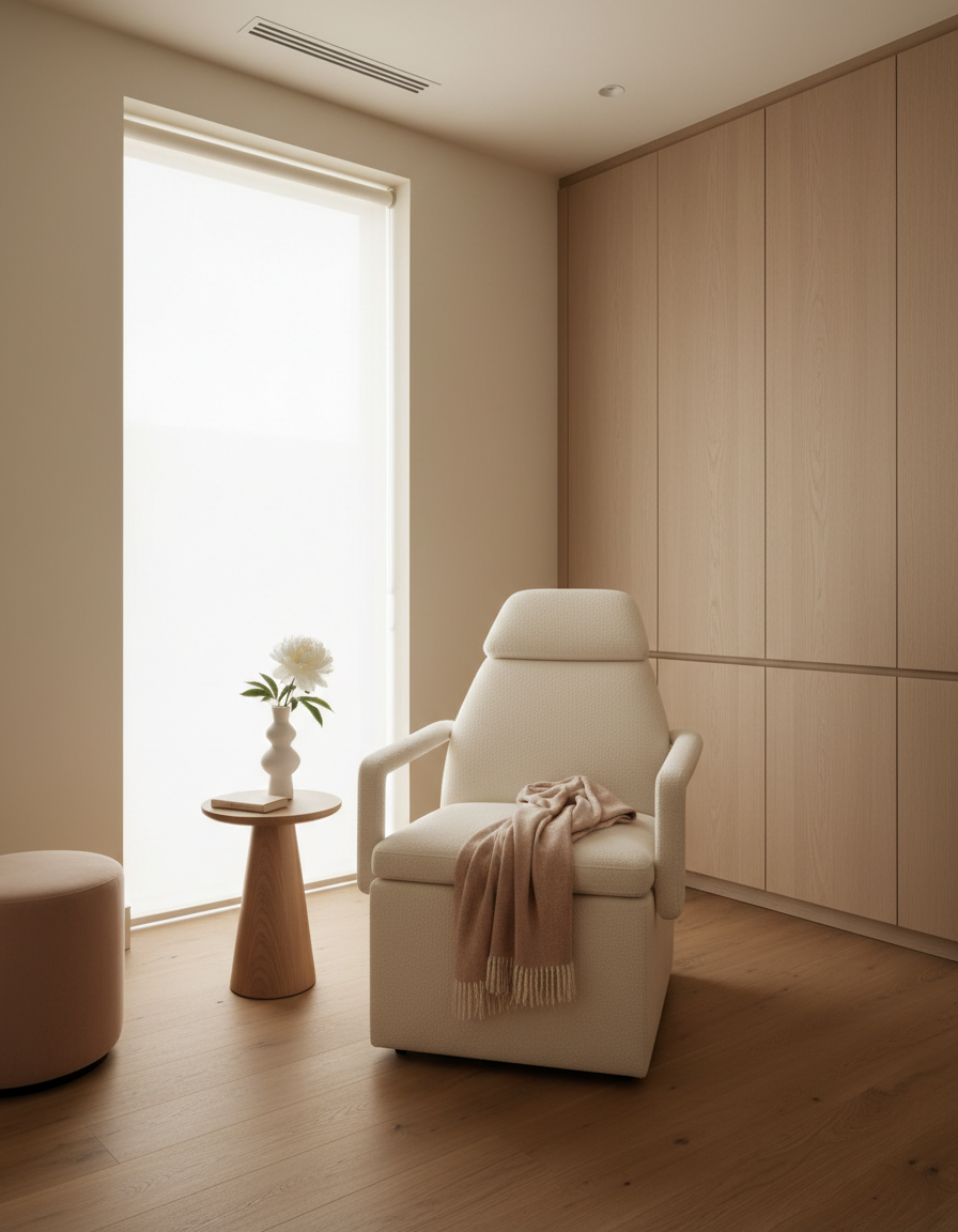 Clean, calm treatment room for Botox in Canmore